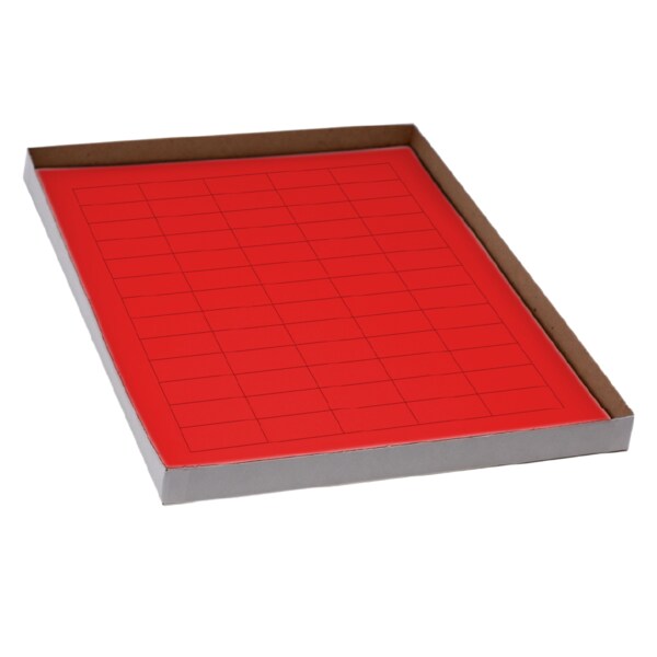 Cryo Label Laser Sheets  38x19mm for General Use Red